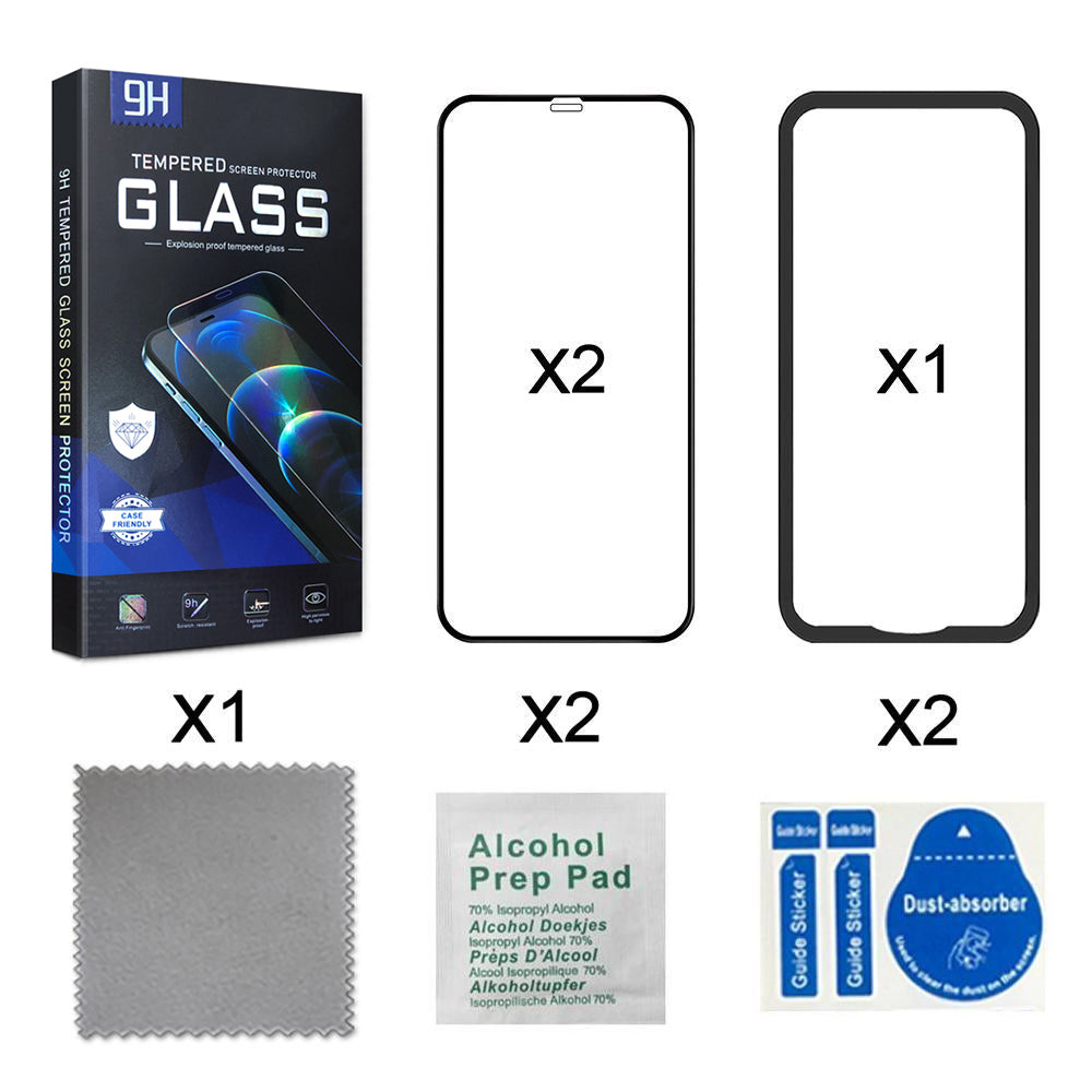 Toughened Glass Screen Protector + Installation Frame For Apple iPhone